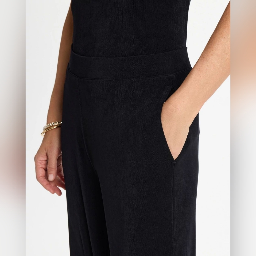 Chico's Travelers Black Wide Leg Pocket Stretch Pants Women's Plus Size 4 (XXL) - Picture 4 of 11